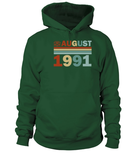 30th Birthday August Vintage 1991 Gift Idea Women's Hoodie