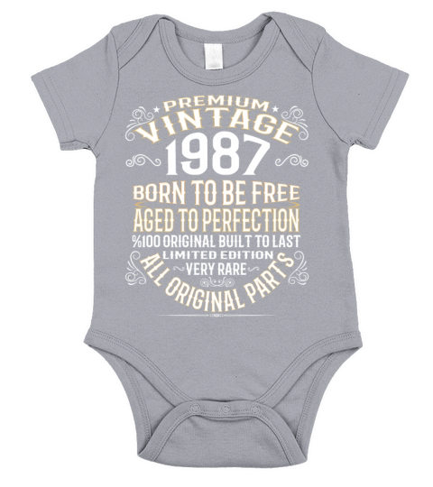 PREMIUM VINTAGE 1987 Short Sleeve Baby One-Piece