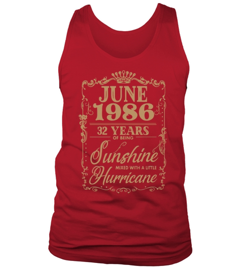 june 1986 32 years of being sunshine autism t shir Men's Tank Top