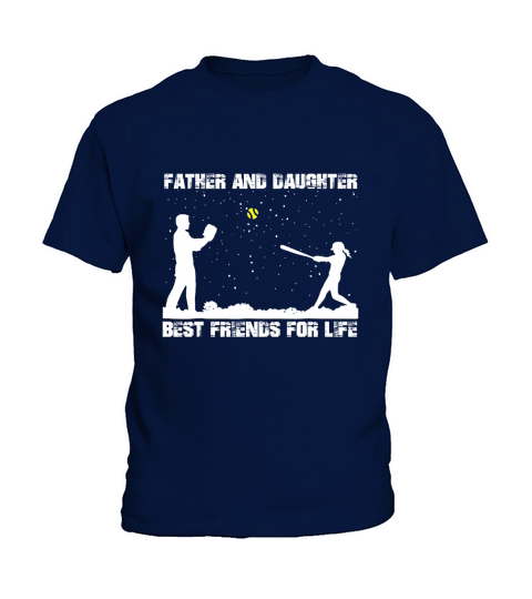 Father And Daughter Best Friends For Life Softball Kids T-Shirt