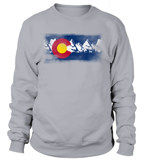 Vintage Colorado State Flag Colorado Mountains Men's Sweatshirt