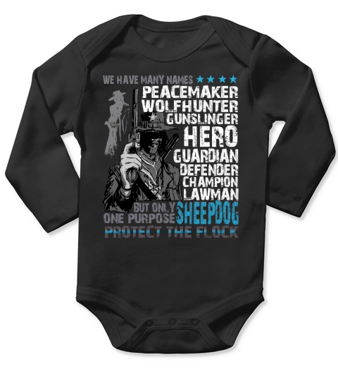 THE SHEEPDOG - PROTECT THE FLOCK Long Sleeve Baby One-Piece