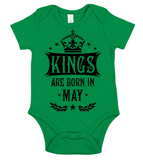 16 Kings are born in May King Happy Birthday Short Sleeve Baby One-Piece