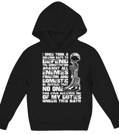 I Once Took A Solemn Oath To Defend The Constitution Kids Hoodie