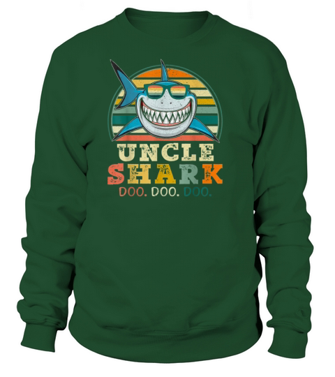 Retro Vintage Uncle Shark TShirt Funny Birthday Gi Women's Sweatshirt