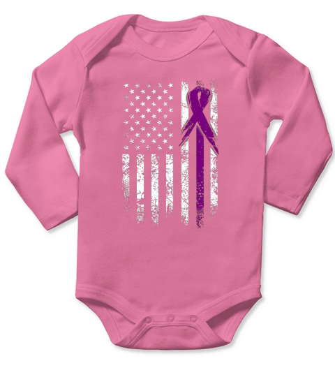 EPILEPSY TSHIRT AMERICAN FLAG GRUNGE SHIRT Long Sleeve Baby One-Piece