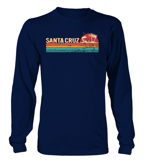 Santa Cruz California City ECG 70s 80s Vintage Women's Long Sleeve