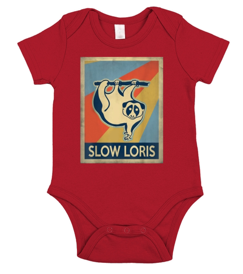 Vintage style Slow Loris tshirt Short Sleeve Baby One-Piece