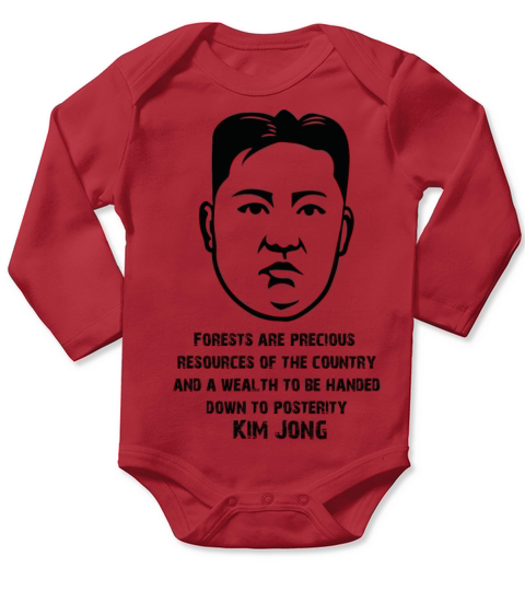 Kim Jong Un T-Shirt Design Supreme Leader of North Long Sleeve Baby One-Piece