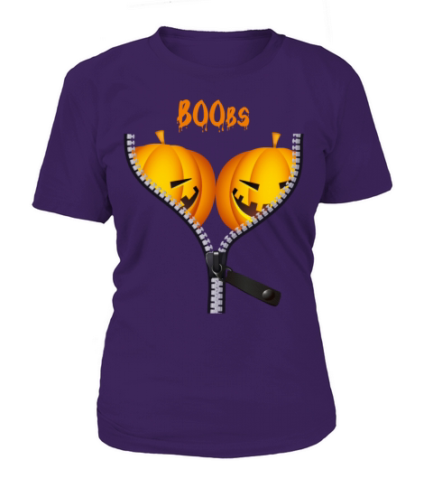 Halloween Costume Pumpkin Funny BOObs Women Women's T-Shirt