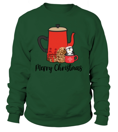 Christmas Cookies Gingerbread Coffee Penguin Men's Sweatshirt