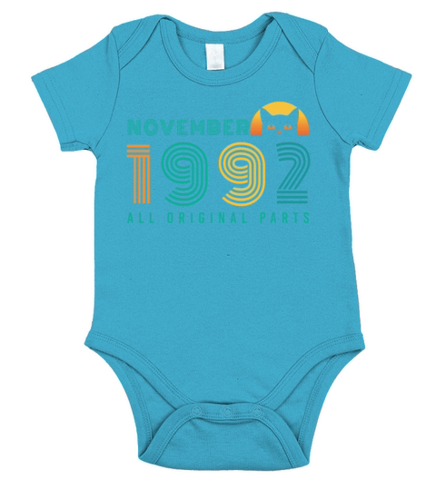 Gift November 1992 Cat Retro Short Sleeve Baby One-Piece