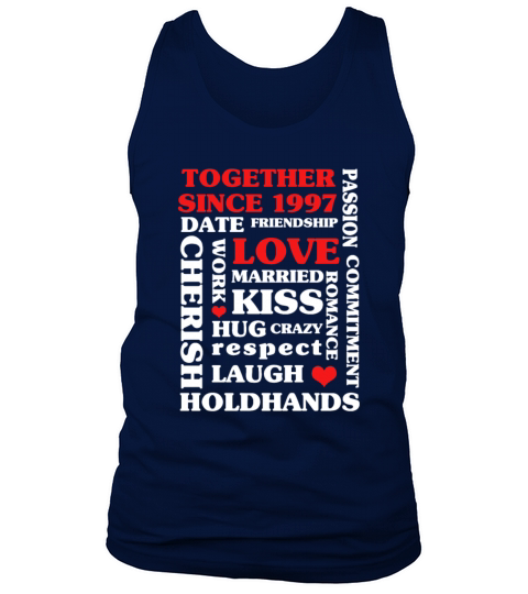 1997 Together Since 23 rd Anniversary Gift Men's Tank Top