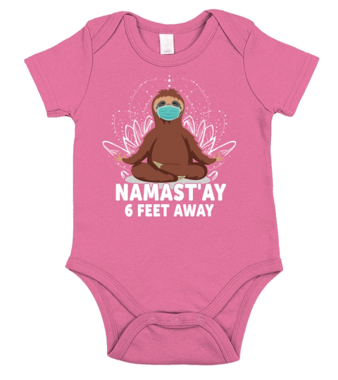Yoga - Namastay 6 Feet Away Short Sleeve Baby One-Piece