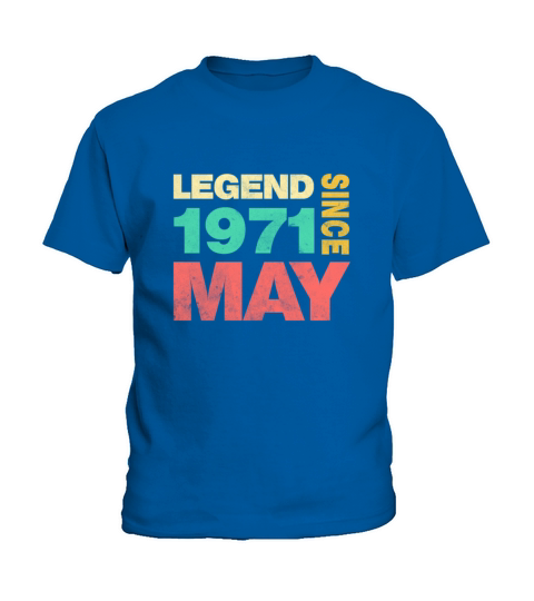 50th Birthday May Gift Vintage 1971 50 Years Kids T-Shirt