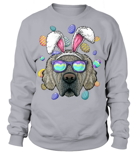 Golden Retriever Easter Bunny Ears Funny Easter Eg Sweatshirt Unisex