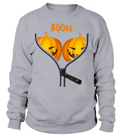 Halloween Costume Pumpkin Funny BOObs Women Women's Sweatshirt