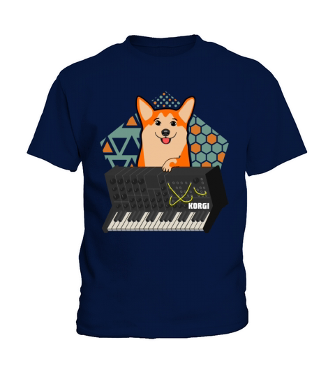 Funny Synthesizer corgi Kids T-Shirt