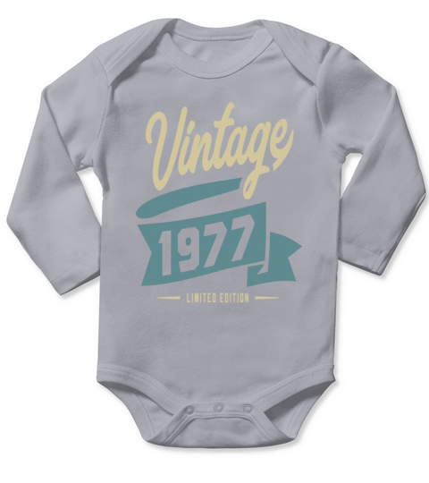 Vintage Since 1977 Birthday Gift Long Sleeve Baby One-Piece