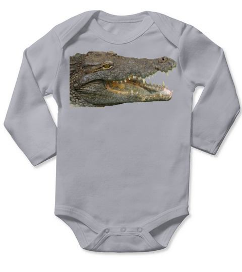 reptile crocodile alligator krokodil animal tier Long Sleeve Baby One-Piece
