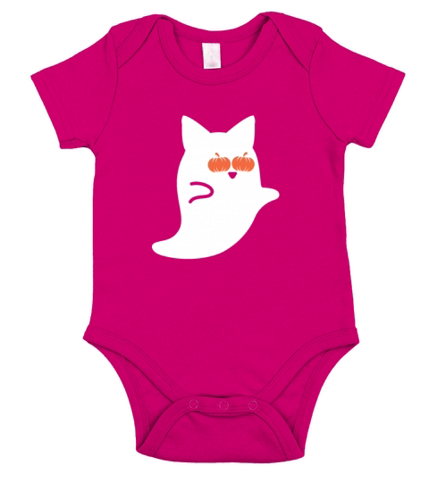 Halloween Pumpkin Ghost Short Sleeve Baby One-Piece