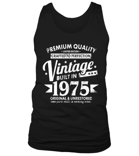 VINTAGE BUILT IN 1975 RETRO 46TH BIRTHDAY GIFT Men's Tank Top