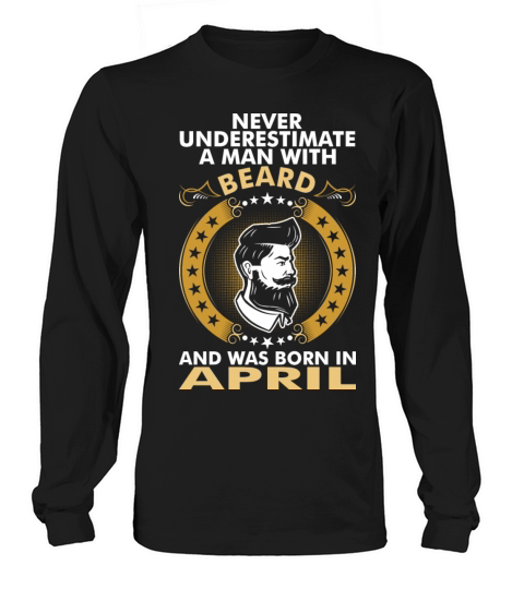 Beard Born In April Women's Long Sleeve