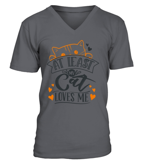 At Least My Cat Loves Me Men's V-Neck T-shirt