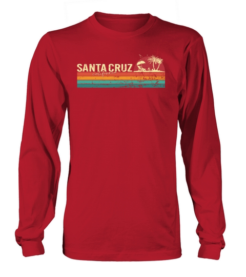 Santa Cruz California City ECG 70s 80s Vintage Men's Long Sleeve
