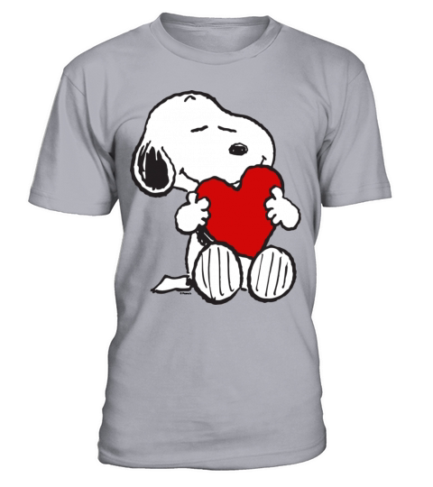 Peanuts Valentine Snoopy Hugging Heart Gift Tee Men's T-Shirt