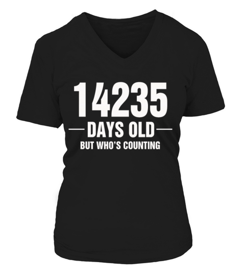 14235 Days Old But Who s Counting Women's V-Neck T-shirt