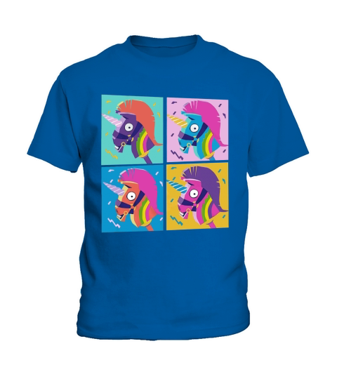 Fortnite Unicorn Llama Rainbow Kids T-Shirt