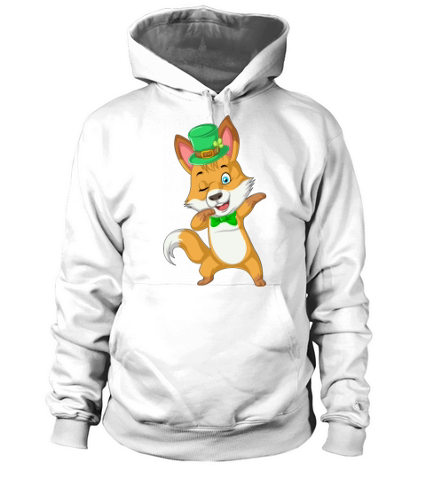 dabbing fox st patricks day Women's Hoodie