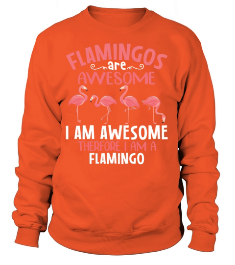 Flamingos Are Awesome I Am Awesome Therefore I Am Women's Sweatshirt