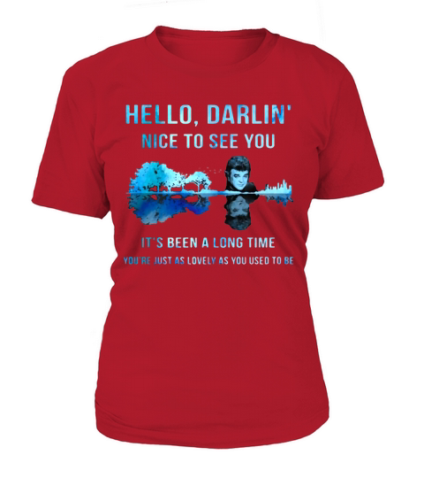 Conway Twitty Hello Darlin’ Nice To See You Guitar Lake T-Shirt Woman