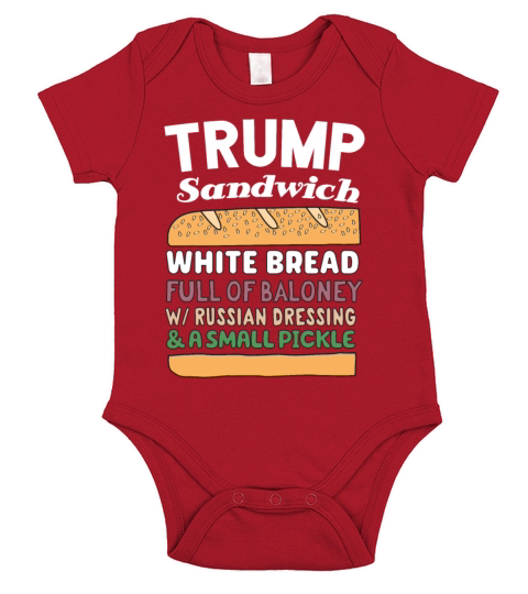 Trump Sandwich Short Sleeve Baby One-Piece