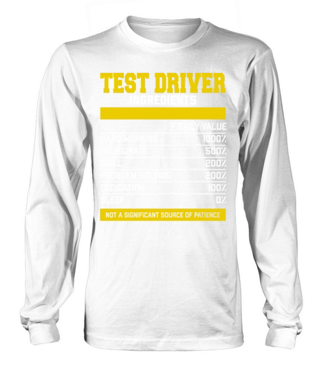 Awesome Test Driver Ingredients Tee Women's Long Sleeve