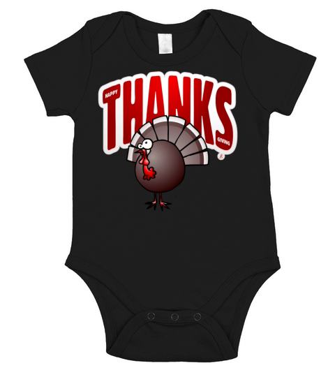 Thanksgiving Day Turkey Short Sleeve Baby One-Piece