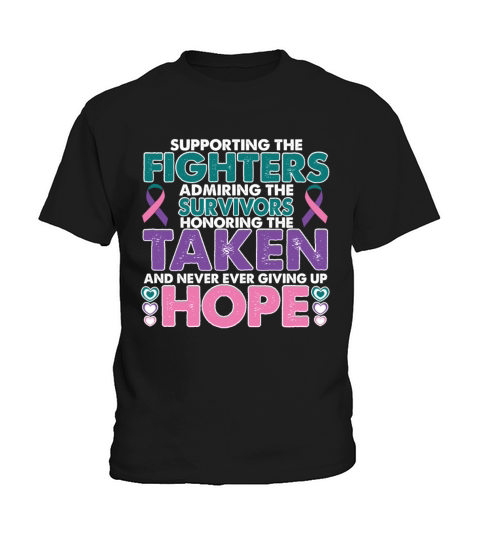 Thyroid cancer Awareness Survivor Support Warrior Kids T-Shirt