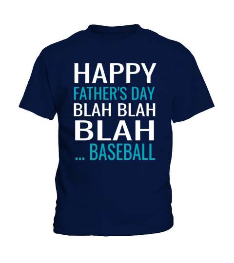 Father Baseball Happy Fathers Day Kids T-Shirt