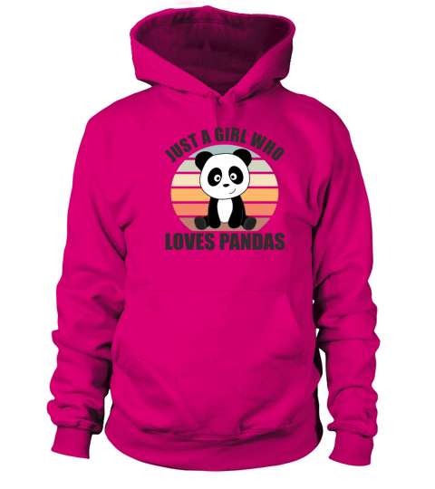 Just A Girl Who Loves Pandas Cute Panda Vintage Women's Hoodie