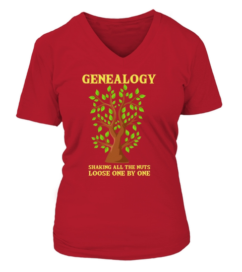 Genealogist Gifts Geneology Family Tree V-neck T-Shirt Woman
