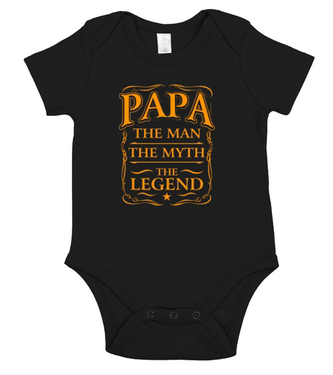 Vatertags-Hemd Papa der Mann der Mythos die Legende Short Sleeve Baby One-Piece