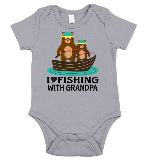 Fishing with Grandpa Kids Short Sleeve Baby One-Piece