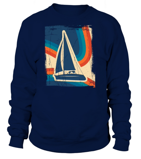 Sailing boat sailboat captain sea yacht retro sail Women's Sweatshirt