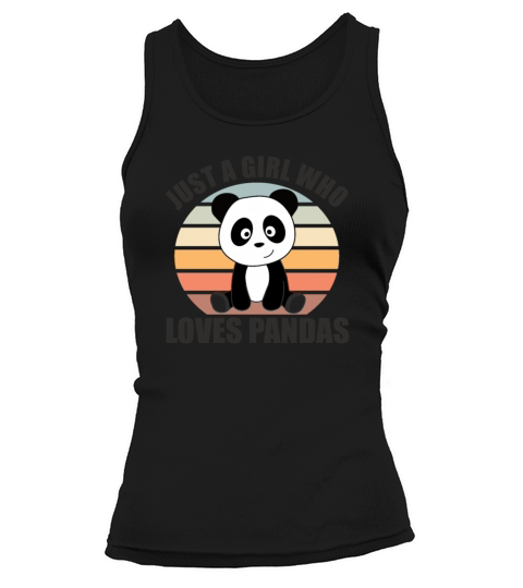 Just A Girl Who Loves Pandas Cute Panda Vintage Women's Tank Top