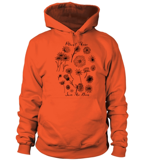 Plant These Save The Bees Botanical Flowers Men's Hoodie