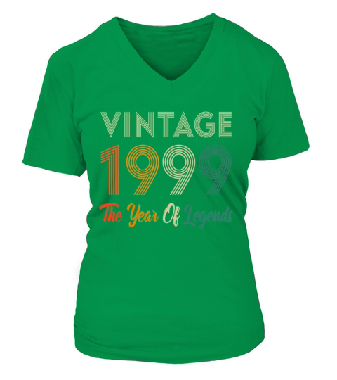 21st Birthday Gift - Vintage 1999 Retro Bday 21 Ye Women's V-Neck T-shirt