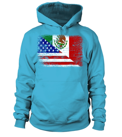 Vintage Mexican American Flag Men's Hoodie