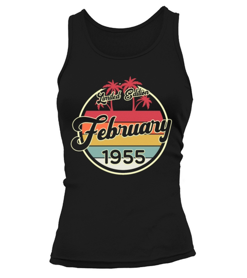 Vintage 80s February 1955 65th Birthday Gift Idea Women's Tank Top